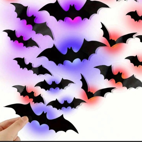 Purple and Black Bat Wall Decor - Picture 3 of 4